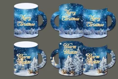 Mug of hot chocolate. Postcard. Paper craft Product Image 3