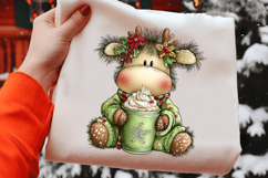 Hot Chocolate Reindeer Gingerbread Clipart Product Image 2