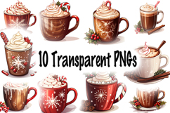 Christmas Hot Chocolate Mugs | Winter Mug PNGs Product Image 10