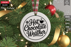 Christmas Round Sign SVG Bundle | Holiday Door Decor Sign Product Image 15