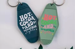 Hot Cocoa And SVG ,Christmas Motel Keychain SVG Design Product Image 3