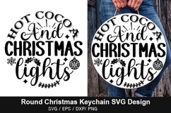 Round Christmas Keychain SVG Design - it s the most wonderfu Product Image 3