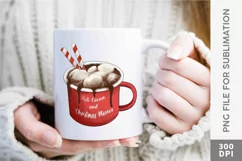 Hot Cocoa and Christmas Movies, Christmas Sublimation PNG