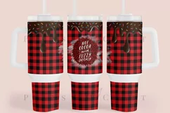 hot cocoa and fuzzy socks 40oz quencher tumbler sublimation full wrap high resolution transparant background
