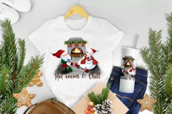 Hot cocoa and chill- snowman and gnome PNG sublimation Product Image 3