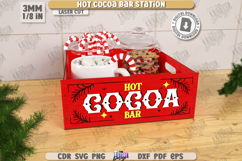 Wooden Hot Cocoa Bar Station Box Laser Cut Bundle, Kitchen Product Image 4