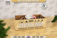 Wooden Hot Cocoa Bar Station Box Laser Cut Bundle, Kitchen Product Image 3