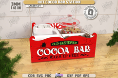 Wooden Hot Cocoa Bar Station Box Laser Cut Bundle, Kitchen Product Image 6