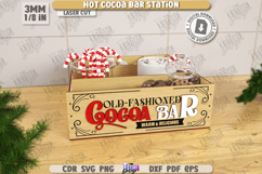 Wooden Hot Cocoa Bar Station Box Laser Cut Bundle, Kitchen Product Image 8