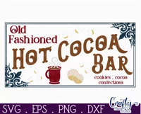 Hot Cocoa Bar Sign, Vintage Christmas Farmhouse Svg Product Image 2