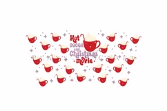 Hot Cocoa Christmas Movie starbucks 16oz hot cup tumbler wrap svg presized template for tumbler grande suitable for cricut and silhouette