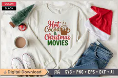 Hot Cocoa & Christmas Movies SVG | Christmas SVG | Holiday Product Image 1