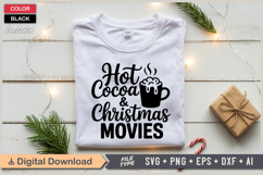 Hot Cocoa &amp; Christmas Movies SVG | Christmas SVG | Holiday Product Image 2