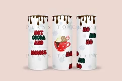 hot cocoa christmas skinny tumbler sublimation wrap with high resolution and transparant background are for 20oz and 30oz skinny tumbler