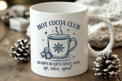 Hot Cocoa Club SVG | Cozy Winter Drink Sign | Christmas Mug Product Image 3