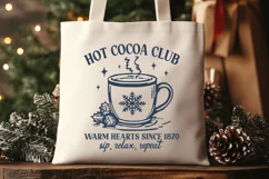 Hot Cocoa Club SVG | Cozy Winter Drink Sign | Christmas Mug Product Image 2