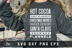 Hot Cocoa Cozy Blankets Christmas Movies Baking Cookies SVG Product Image 3
