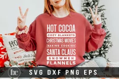 Hot Cocoa Cozy Blankets Christmas Movies Baking Cookies SVG Product Image 1