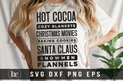 Hot Cocoa Cozy Blankets Christmas Movies Baking Cookies SVG Product Image 4