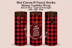 hot cocoa fuzzy socks skinny tumbler sublimation wrap with high resolution and transparant background are for 20oz and 30oz skinny tumbler