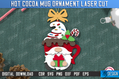 Hot Cocoa Mug Ornament Laser Cut Bundle, Christmas Tree Toys Product Image 3