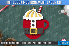 Hot Cocoa Mug Ornament Laser Cut Bundle, Christmas Tree Toys Product Image 4