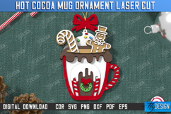 Hot Cocoa Mug Ornament Laser Cut Bundle, Christmas Tree Toys Product Image 5