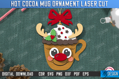 Hot Cocoa Mug Ornament Laser Cut Bundle, Christmas Tree Toys Product Image 7