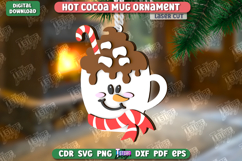 Cocoa Mug Ornament Laser Cut | Cup Pendant |Hanging Tree Toy Product Image 1