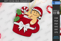 Hot Cocoa Mug Ornament Laser Cut Bundle|Christmas SVG Design Product Image 10