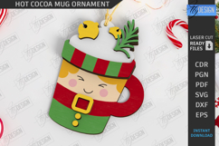 Hot Cocoa Mug Ornament Laser Cut Bundle|Christmas SVG Design Product Image 11