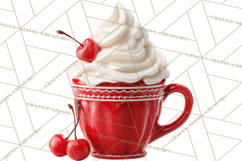 Hot Cocoa Clipart PNG, Christmas Drinks, Cozy Mugs Product Image 5