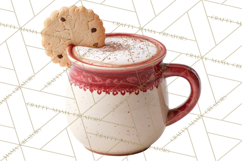 Hot Cocoa Clipart PNG, Christmas Drinks, Cozy Mugs Product Image 5