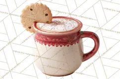 Hot Cocoa Clipart PNG, Christmas Drinks, Cozy Mugs Product Image 5