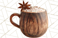 Hot Cocoa Clipart PNG, Christmas Drinks, Cozy Mugs Product Image 2