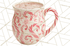 Hot Cocoa Clipart PNG, Christmas Drinks, Cozy Mugs Product Image 2
