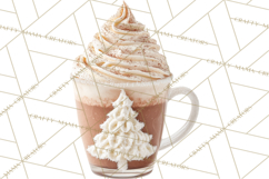 Hot Cocoa Clipart PNG, Christmas Drinks, Cozy Mugs Product Image 5
