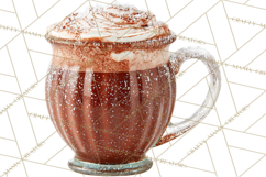 Hot Cocoa Clipart PNG, Christmas Drinks, Cozy Mugs Product Image 4