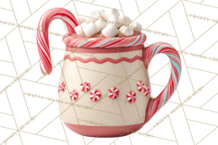 Hot Cocoa Clipart PNG, Christmas Drinks, Cozy Mugs Product Image 5