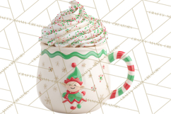 Hot Cocoa Clipart PNG, Christmas Drinks, Cozy Mugs Product Image 2