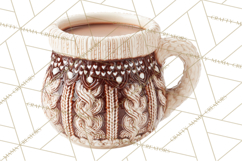 Hot Cocoa Clipart PNG, Christmas Drinks, Cozy Mugs Product Image 3