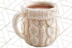 Hot Cocoa Clipart PNG, Christmas Drinks, Cozy Mugs Product Image 4
