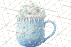 Hot Cocoa Clipart PNG, Christmas Drinks, Cozy Mugs Product Image 2