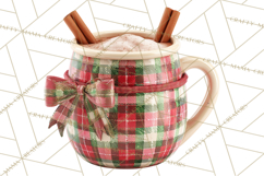 Hot Cocoa Clipart PNG, Christmas Drinks, Cozy Mugs Product Image 3