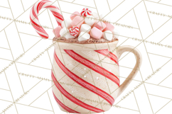 Hot Cocoa Clipart PNG, Christmas Drinks, Cozy Mugs Product Image 4