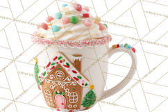 Hot Cocoa Clipart PNG, Christmas Drinks, Cozy Mugs Product Image 2
