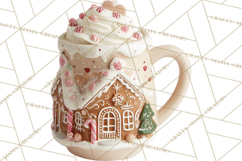 Hot Cocoa Clipart PNG, Christmas Drinks, Cozy Mugs Product Image 3