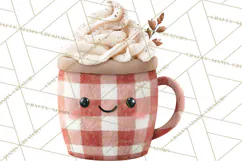 Hot Cocoa Clipart PNG, Christmas Drinks, Cozy Mugs Product Image 2