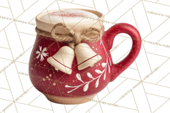 Hot Cocoa Clipart PNG, Christmas Drinks, Cozy Mugs Product Image 5