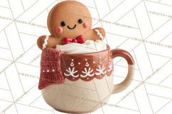 Hot Cocoa Clipart PNG, Christmas Drinks, Cozy Mugs Product Image 5